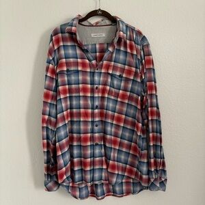 James Campbell Men's Size XL Multicolor Long Sleeve Button Front Shirt